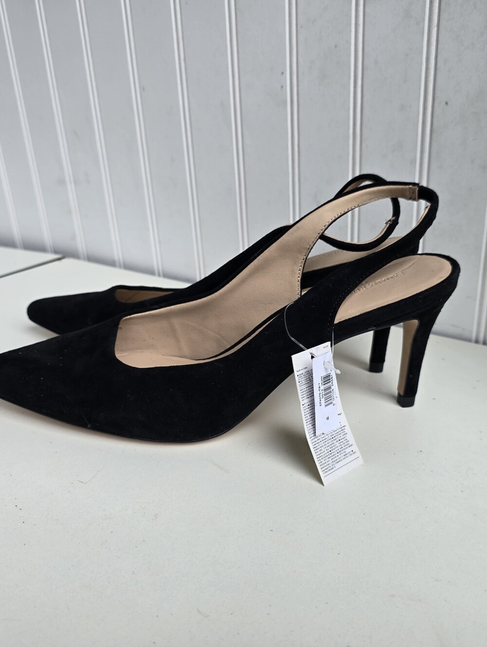 NEW Banana Republic Madison Black Suede Slingback Sz 10 sv24